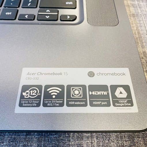 Acer 8th Generation Chromebook 15 CB3-532 Laptop Upto 12h Battery 6