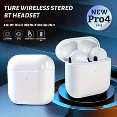 Pro4 Wireless TWS Earbuds High Quality with Touch Control 0