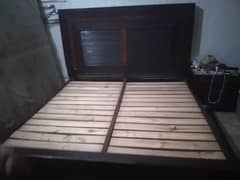 Bed with mattress with side tables in excellent condition