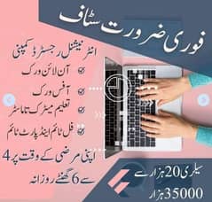 Require Female and Male Staff for Remote Online Jobs.