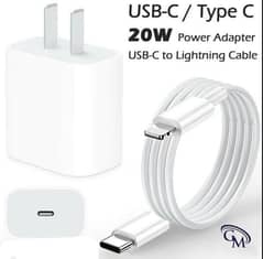 20W iPhone fast charger adapter, USB-C to lightning, pack of 2