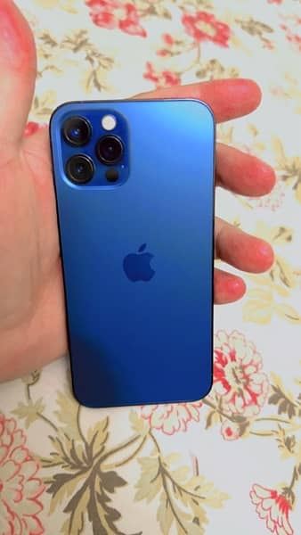 apple iphone 12 pro 256 jv pta approved  blue with box cable 1