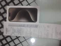 Apple iPhone 15 pro 256 GB box pack bahrian purchased