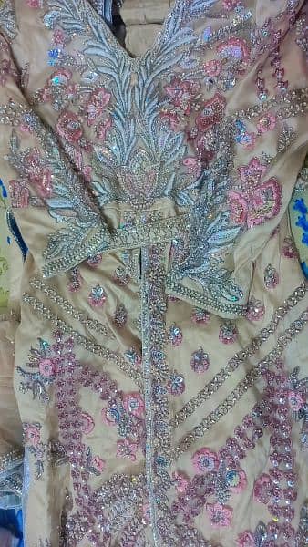 New wedding dress long maxi and gharara with havey dupatta for sale 4