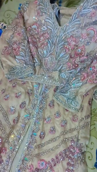 New wedding dress long maxi and gharara with havey dupatta for sale 5