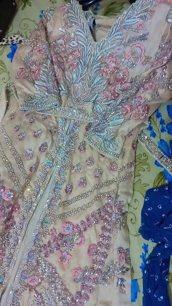 New wedding dress long maxi and gharara with havey dupatta for sale 6