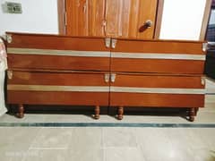 2 single beds pure wooden 100%