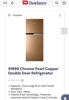 dawlance 91999,chrome pearl double door