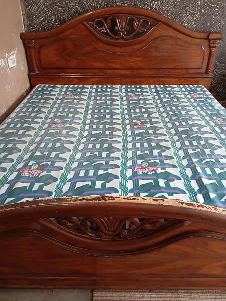 king size bed used shesham wood 13