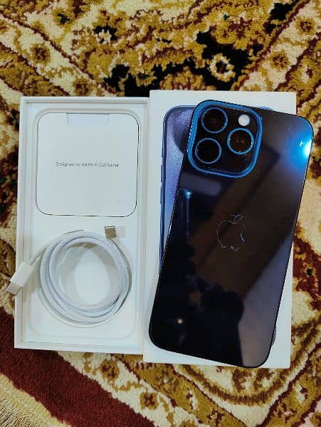 iPhone 15 pro max 256GB blue titanium 0