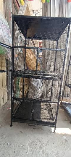 two cages in one piece each part is 2 × 2 × 2. while height is 4 feet