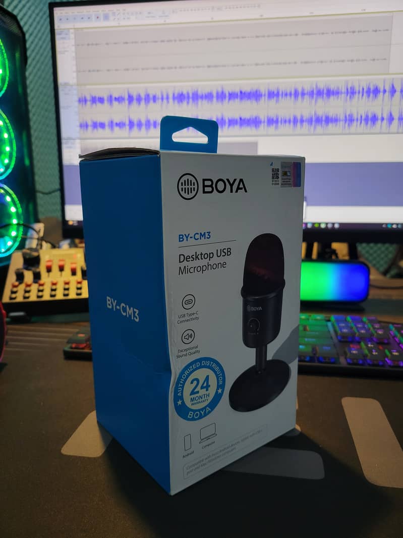 boya by-cm3 usb desktop microphone with 24months warrenty 5