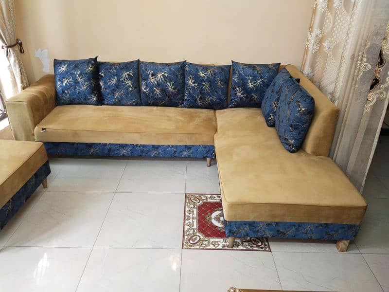 7 seater L shape sofa with couch 1