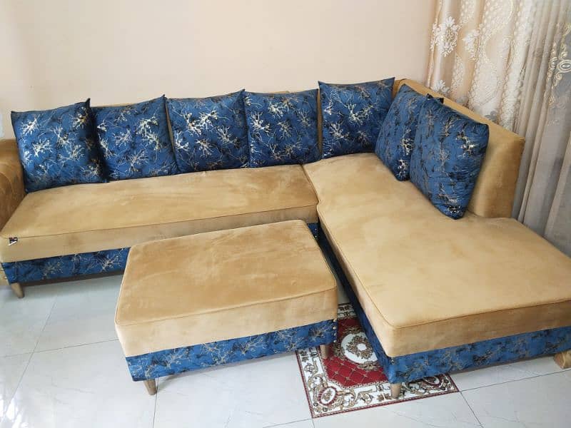 7 seater L shape sofa with couch 3