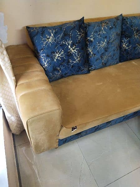 7 seater L shape sofa with couch 5