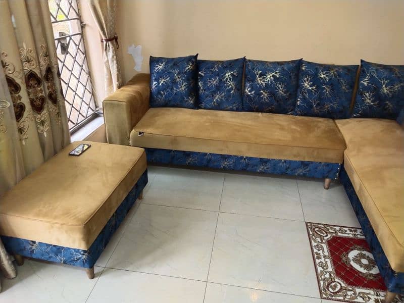 7 seater L shape sofa with couch 6