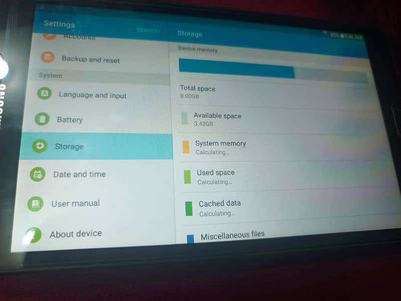 samsungTab A 16 /1-5 ram storage 8 confition 10/8. 1