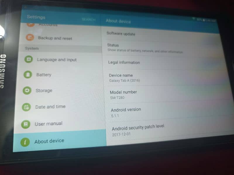 samsungTab A 16 /1-5 ram storage 8 confition 10/8. 2