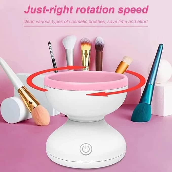 Electric Makeup Brush Cleaner Machine, Portable Automatic Spinner USB 1