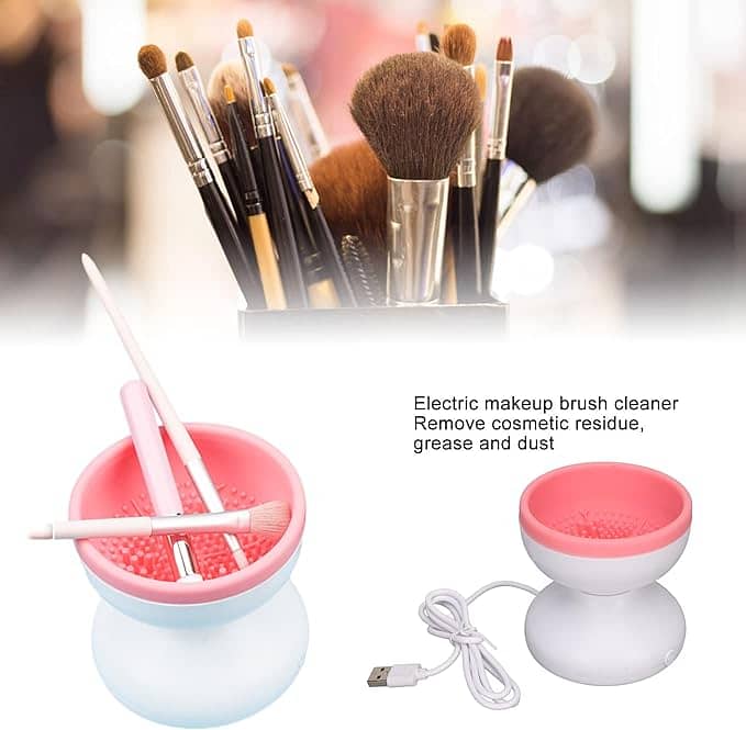 Electric Makeup Brush Cleaner Machine, Portable Automatic Spinner USB 7