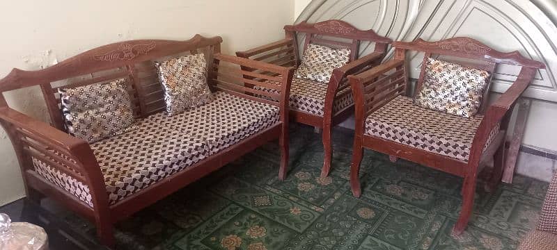 Wooden Sofa Set 4 seater 0