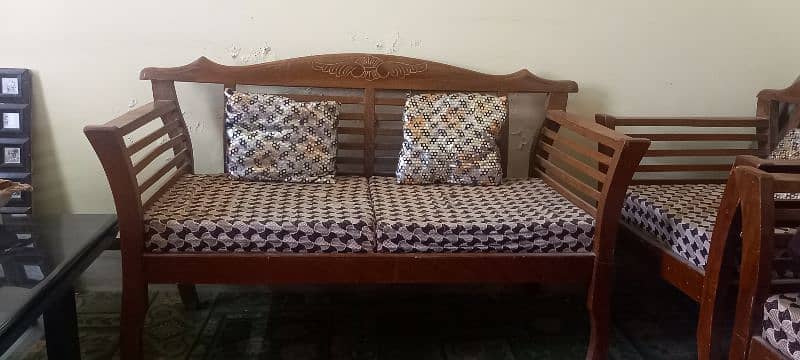 Wooden Sofa Set 4 seater 1