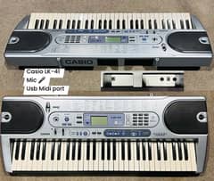 Casio LK-41 Keyboard  Mic/ Usb midi port/ Sustain/Phones out