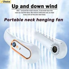 Hanging neck fan portable summer air cooler USB cooling fan with 5