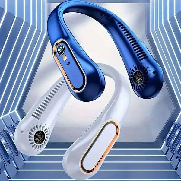Hanging neck fan portable summer air cooler USB cooling fan with 5 7