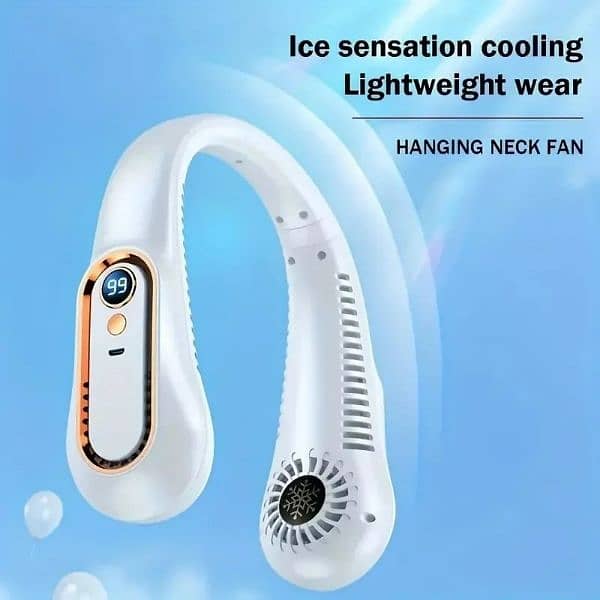 Hanging neck fan portable summer air cooler USB cooling fan with 5 9