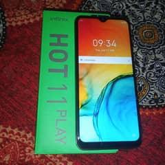 Infinix Hot11 play 128/4 all ok mobile he with box