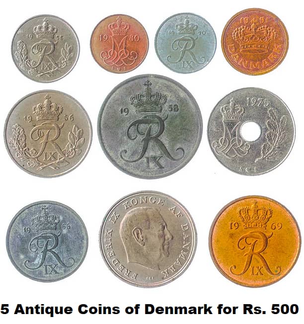 Antique Norway, Spain, Finland,Denmark,Sweden,Netherland,Belgium Coin 3