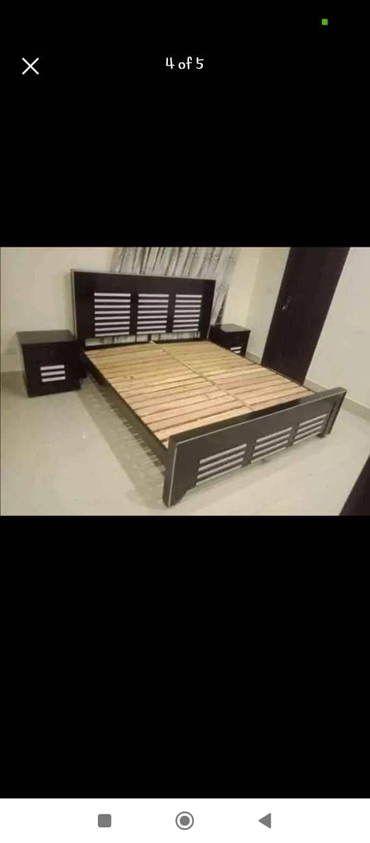 bed / double bed / king size bed / wooden bed / bed set / bedroom set 2