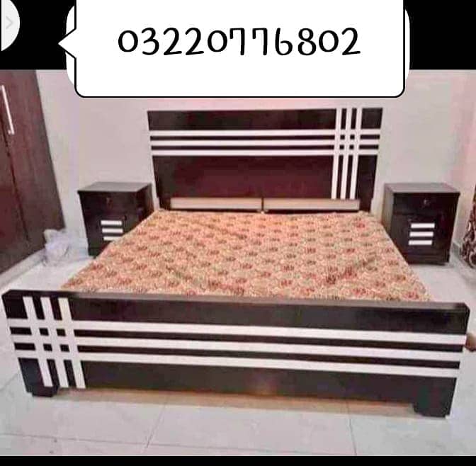 bed / double bed / king size bed / wooden bed / bed set / bedroom set 10