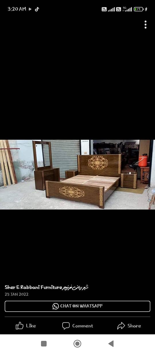 bed / double bed / king size bed / wooden bed / bed set / bedroom set 13