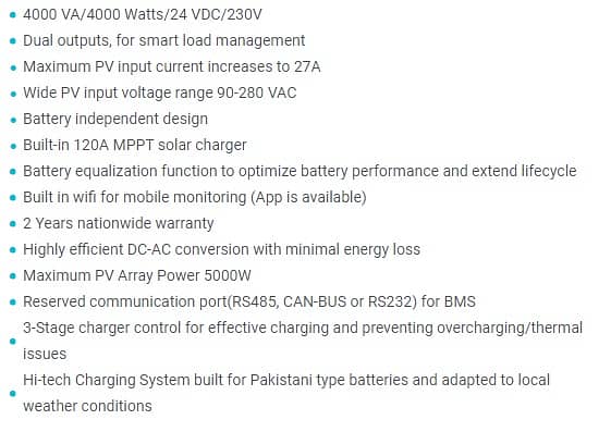 4000W Off-Grid Solar Inverter with Solar Charge Controller 1