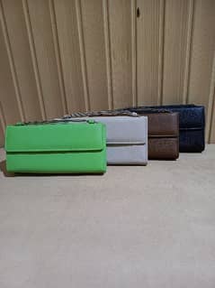 Women real leather clutches
