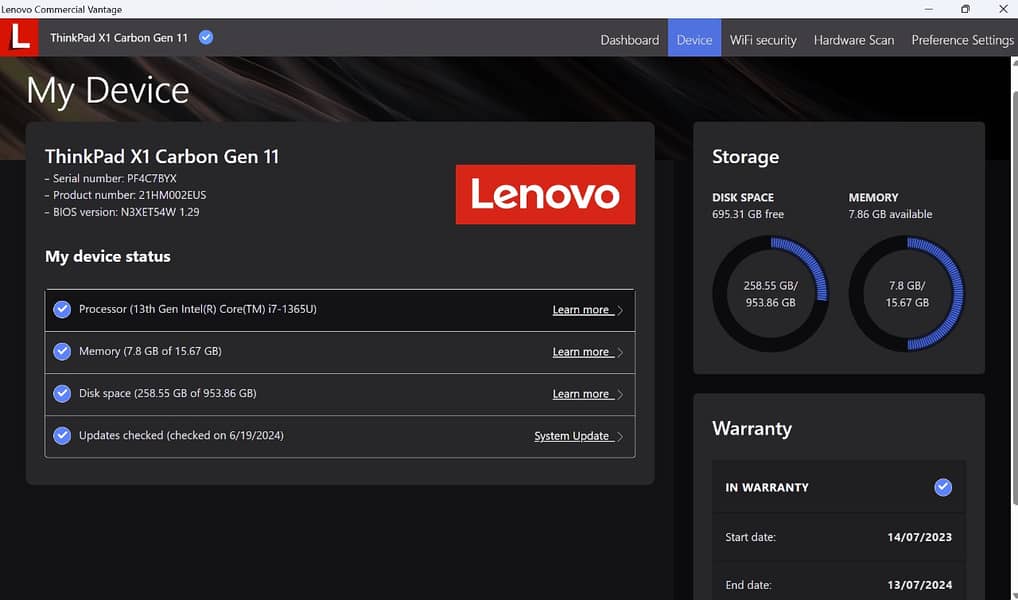 Lenovo Thinkpad Carbon X1 Gen 11 0