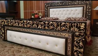 bed / double bed / king size bed / wooden bed / bed set / bedroom set