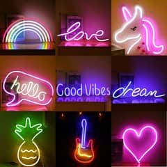 Neon light shining decorat