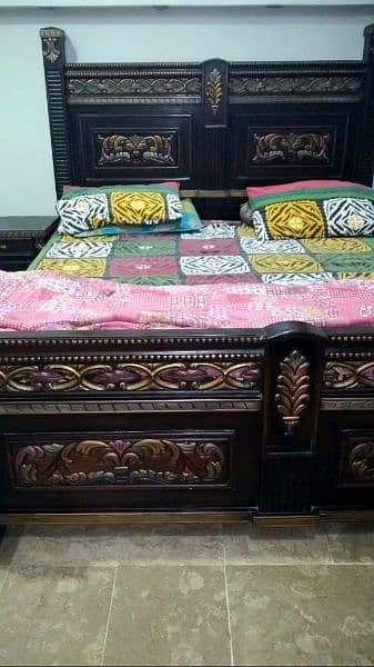 king size bed set with dressing table and bed sides. whatsapp call 0