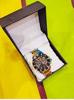ARMANI New Model Watch Chronoghraf Machine Sliver and Golden