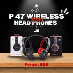 P 47 wireless headphones delivery available all over Pakistan