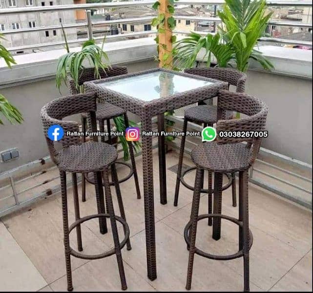 outdoor indoor garden rattan furniture dining table 1