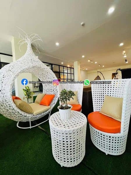 outdoor indoor garden rattan furniture dining table 3