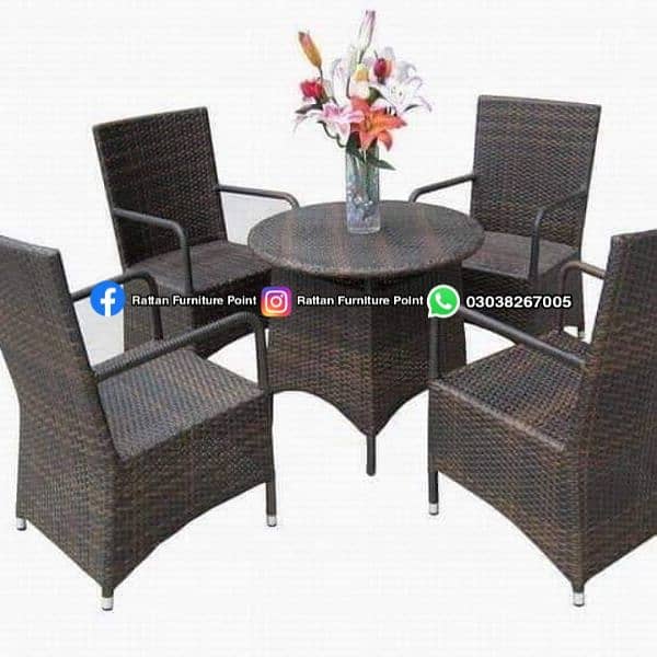 outdoor indoor garden rattan furniture dining table 8