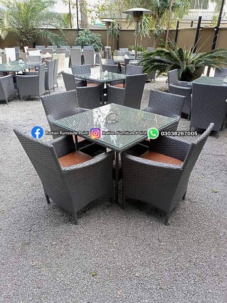 outdoor indoor garden rattan furniture dining table 10