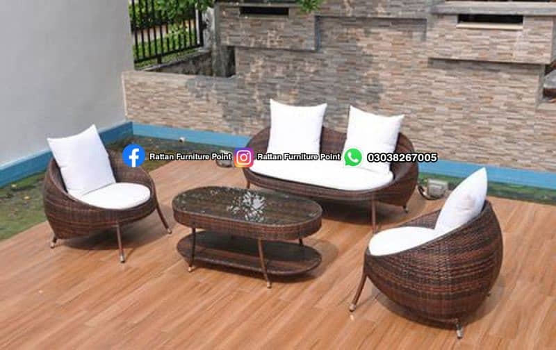 outdoor indoor garden rattan furniture dining table 15