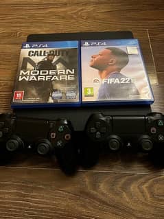 PS4  Slim 500GB With 2 controllers and 2 games