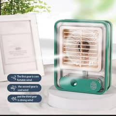 Rechargeable Cooling Fan - Mini Air Fan - LED Desk Fan With Mist Spray